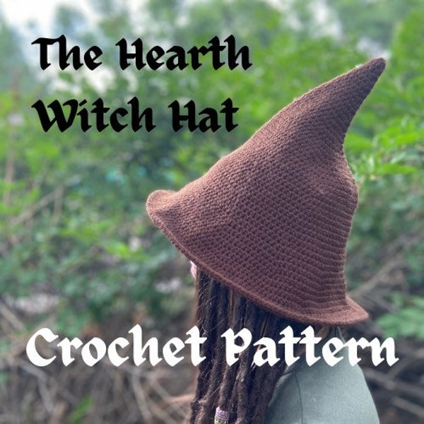 Crochet PATTERN || Hearth Witch Hat || PDF Digital Download || Everyday Witch Hat || Costume Hat Pattern