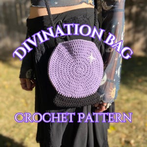 Crochet Divination Bag PATTERN: Witchy Crystal Ball Bag (PDF Digital File)
