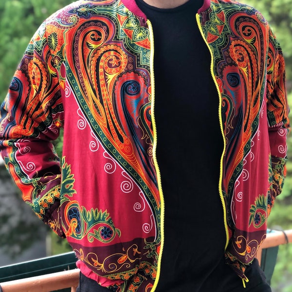 Bomber Africanprint & Jacquard