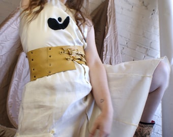 Vintage Linen Deconstructed Skirt