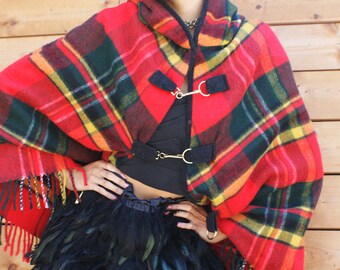 1950's Tartan Wool Jacket-Coat