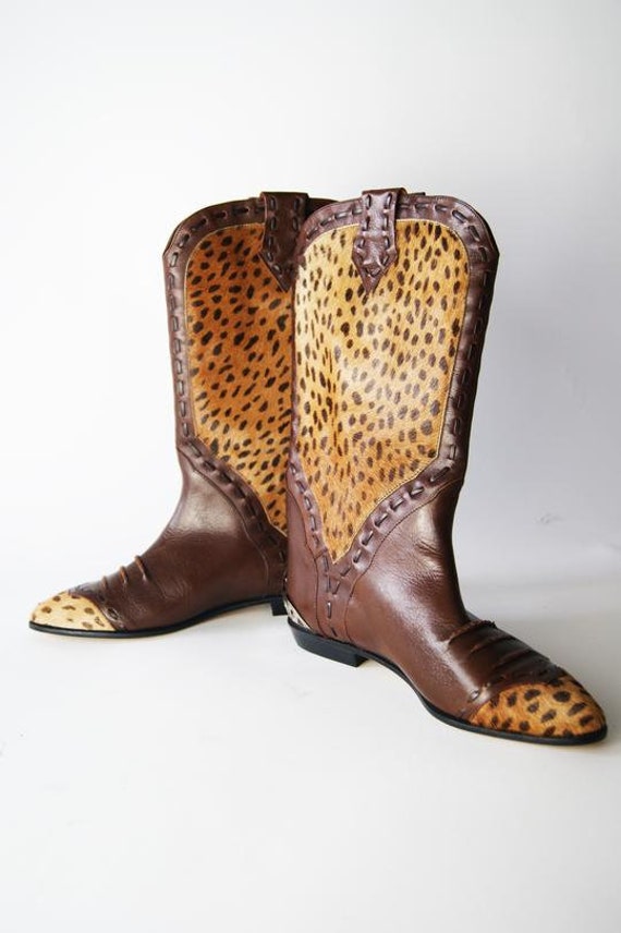 1970's Italian Vintage Cowboy Boots - image 5