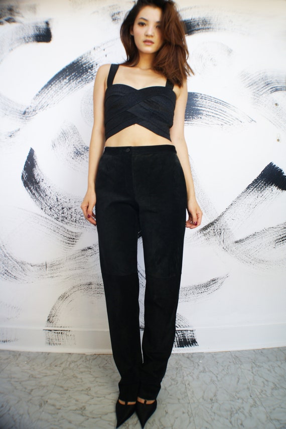 Suede High Waisted Pants - image 4