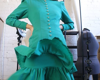Vintage 80's Green Dress