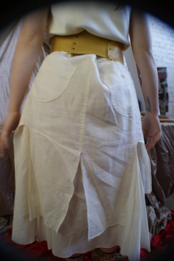 Vintage Linen Deconstructed Skirt - image 6