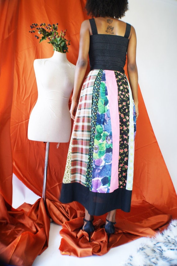 1980's Patchwork Skirt - image 3