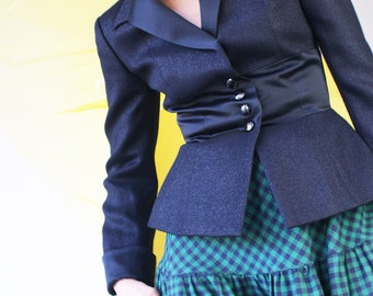 RARE Jacques Fath Vintage Black Blazer