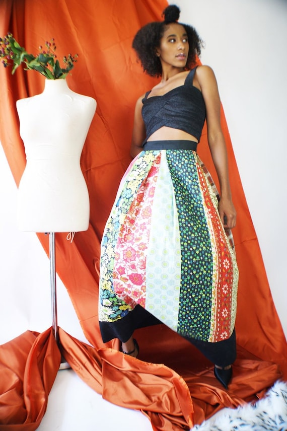 1980's Patchwork Skirt - image 6