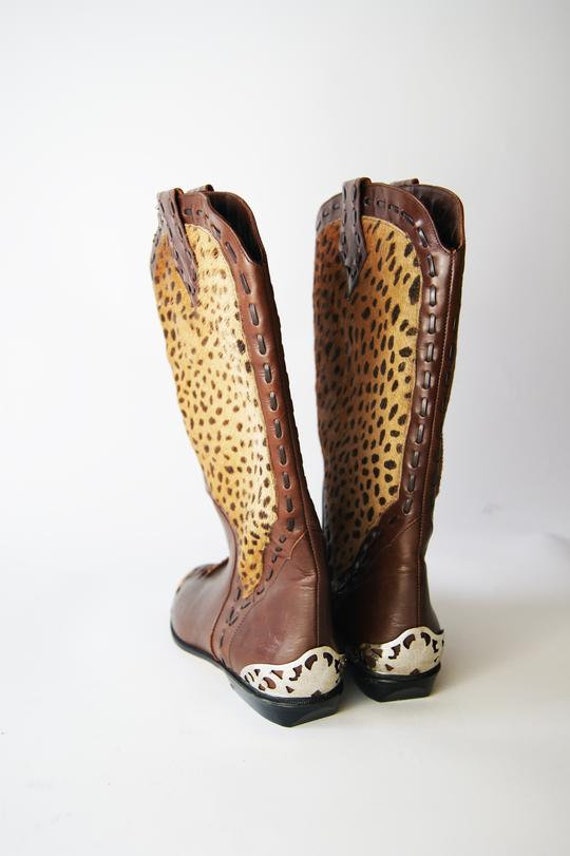 1970's Italian Vintage Cowboy Boots - image 4