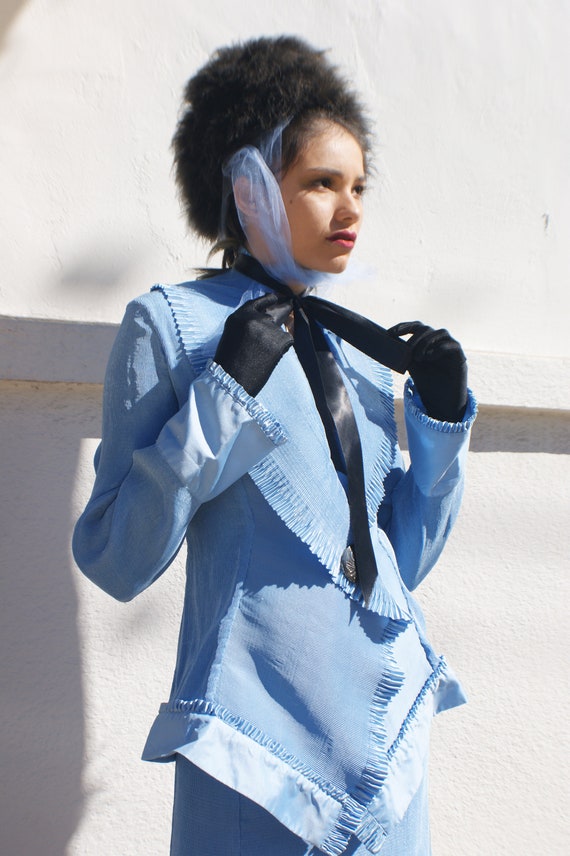 Blue Pleated Co-ord Set main image 0