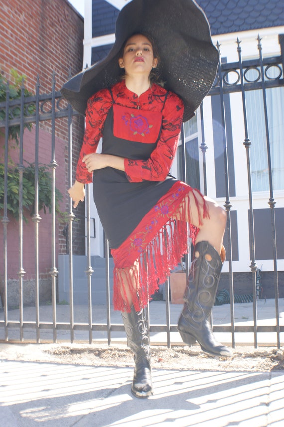 Vintage Mexican Silk Dress - image 1