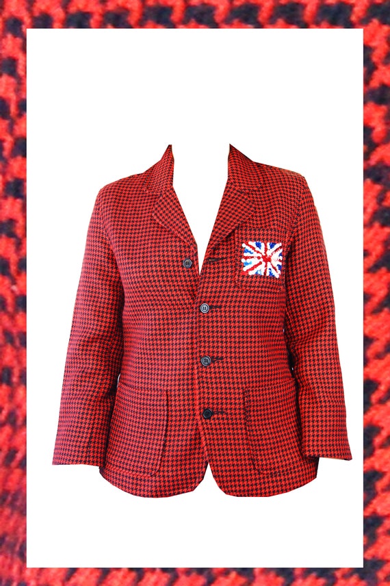 1990'S UK Flag Tartan Jacket