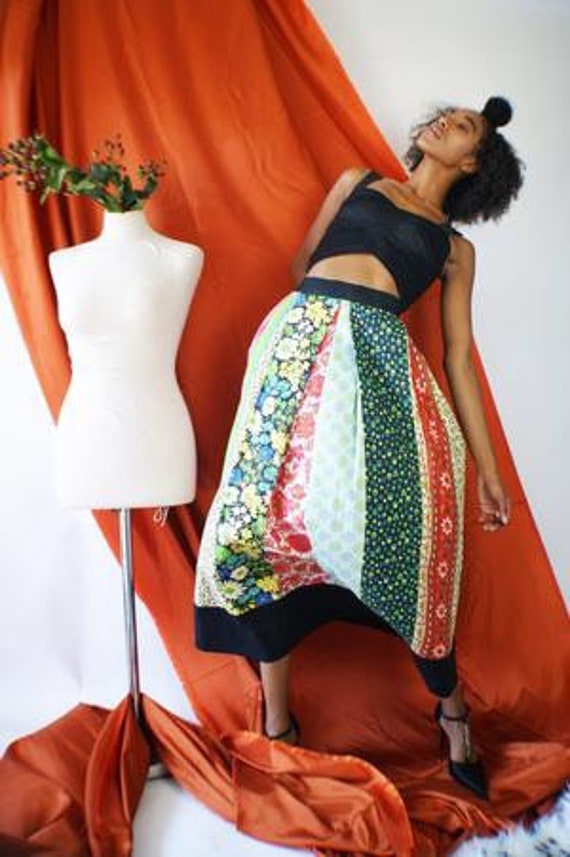 1980's Patchwork Skirt - image 1