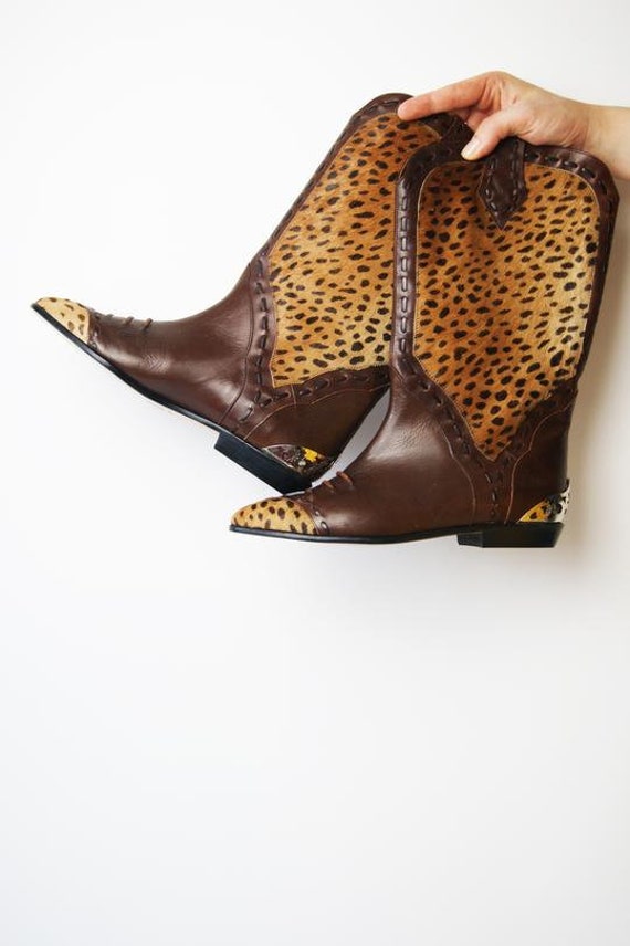 1970's Italian Vintage Cowboy Boots - image 2