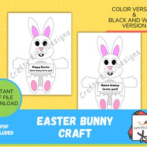 Easter Bunny Craft for Kids, Perfect Craft for Toddlers, Preschool and Daycare, Spring Theme Craft, Crafts for Kids