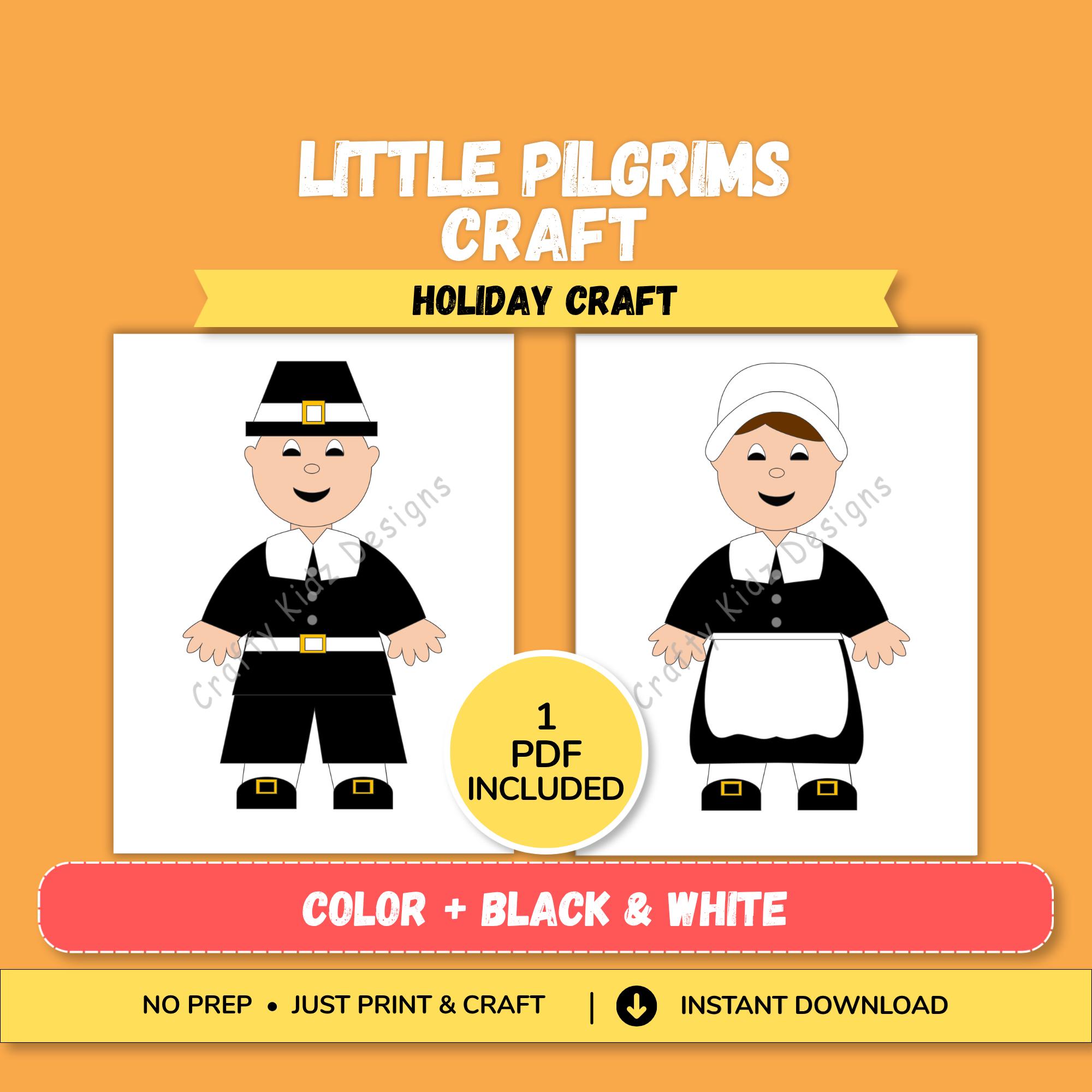 Little Pilgrim Craft Thanksgiving Craft for Kids Pilgrim Boy and…