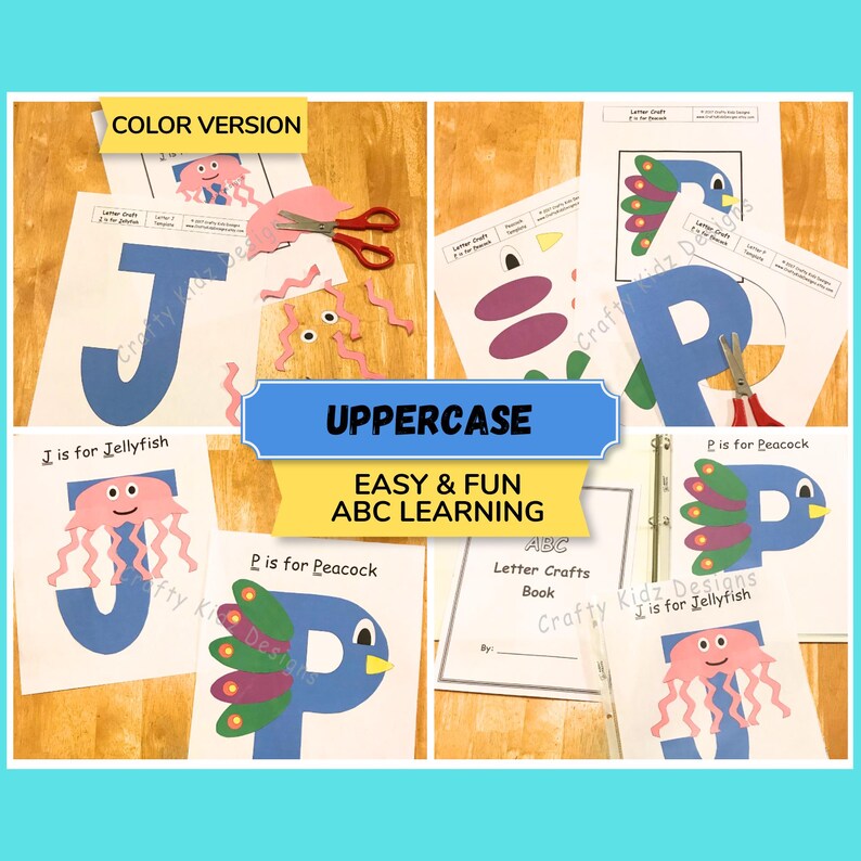 ABC Letter Crafts Printable Uppercase and Lowercase Alphabet Crafts ...