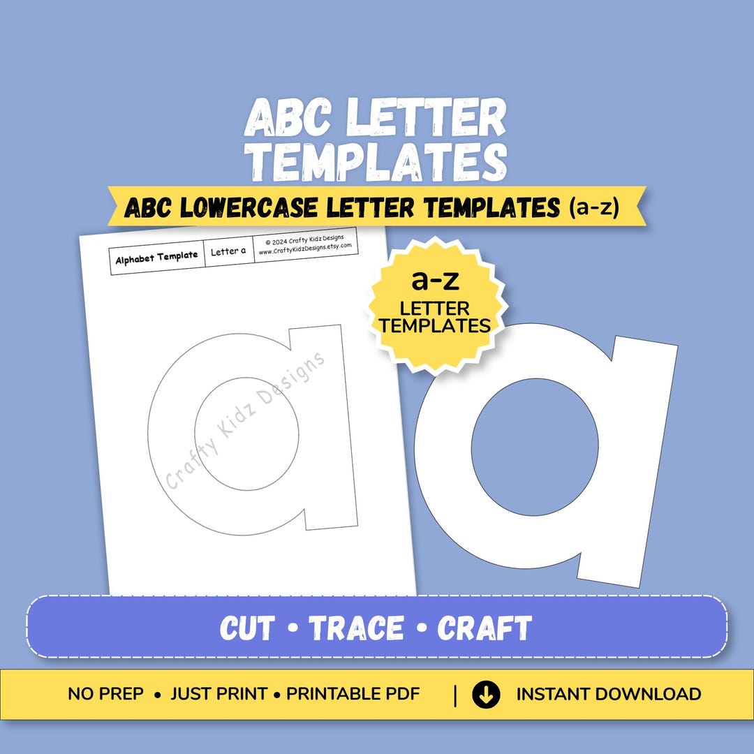 ABC Letter Templates Printable A–z Alphabet Templates Lowercase Letters ...