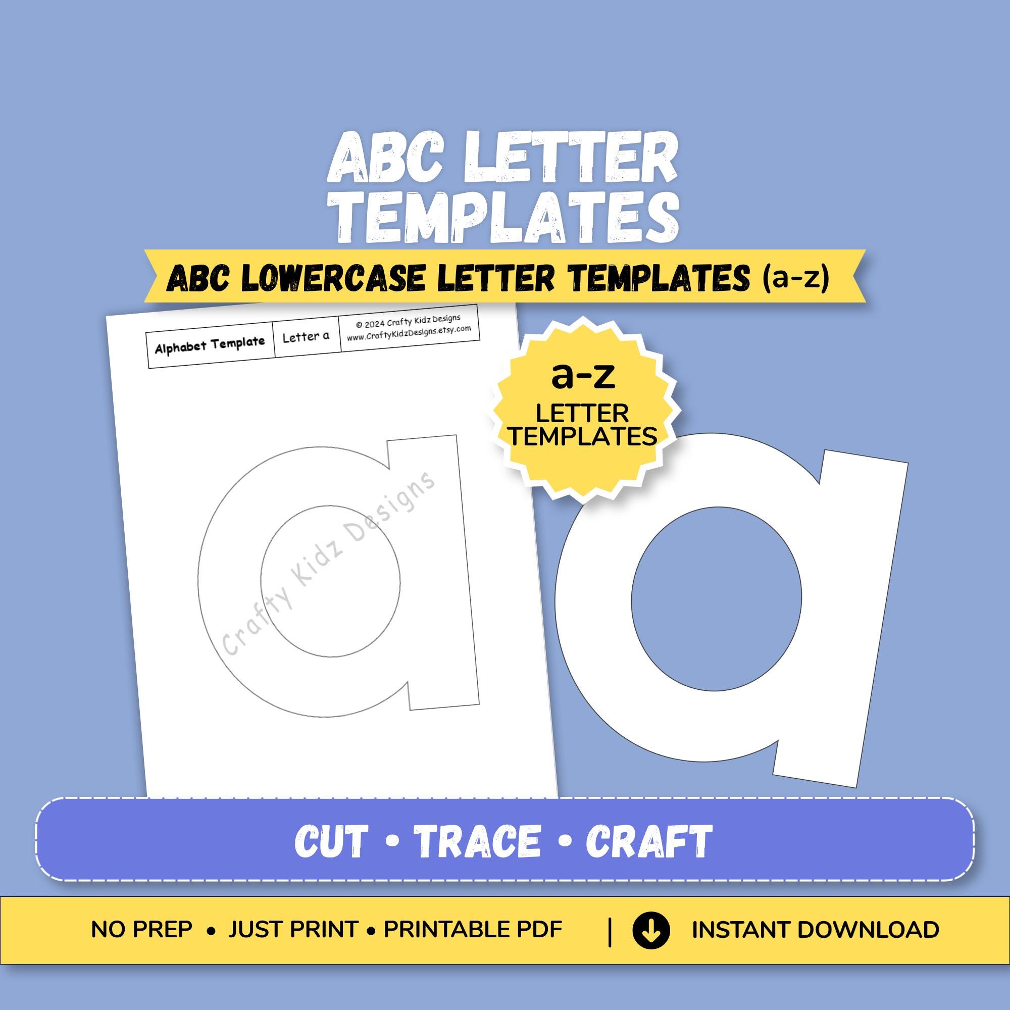 ABC Letter Templates Printable A–z Alphabet Templates Lowercase Letters ...