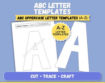 ABC Letter Templates A–Z Printable, Alphabet Letter Templates, Uppercase Letters, Letter of the Week, Preschool Worksheets, Classroom Crafts