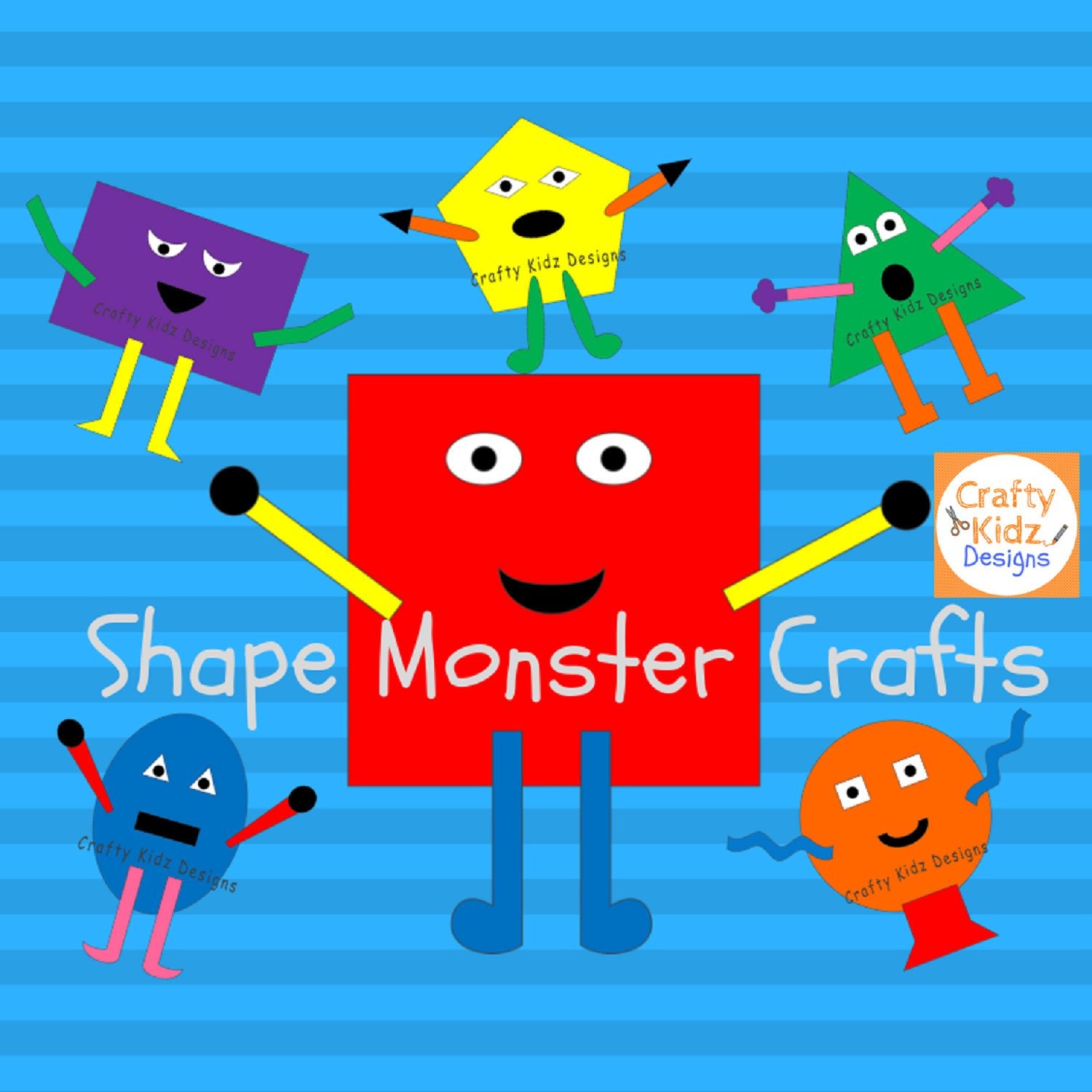 Shape Monster Crafts for Kids Shape Crafts for Kids Kids ...