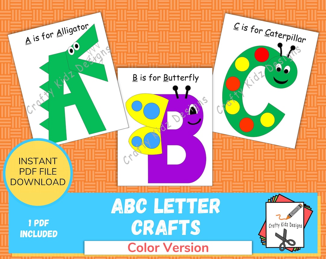ABC Letter Crafts for Kids, Perfect Craft for Toddlers, Preschool and ...
