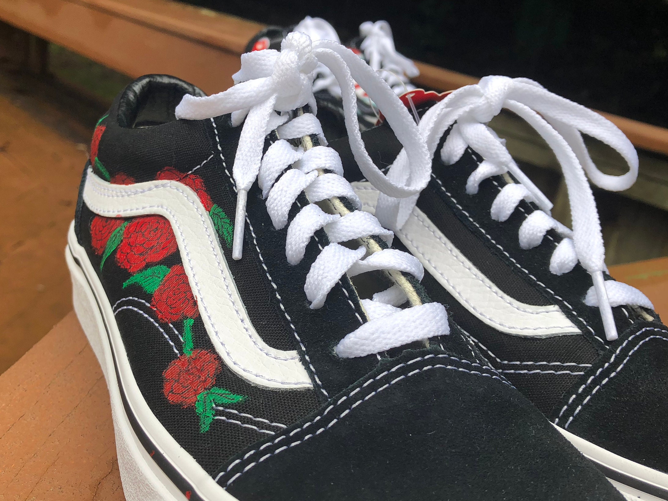 rose painted vans