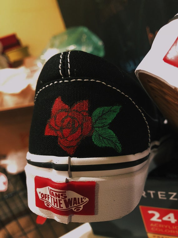 rose painted vans