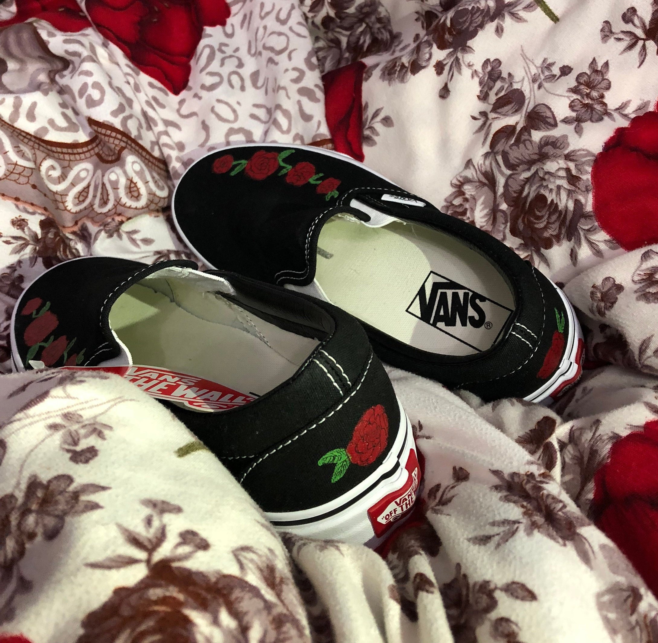 rose painted vans