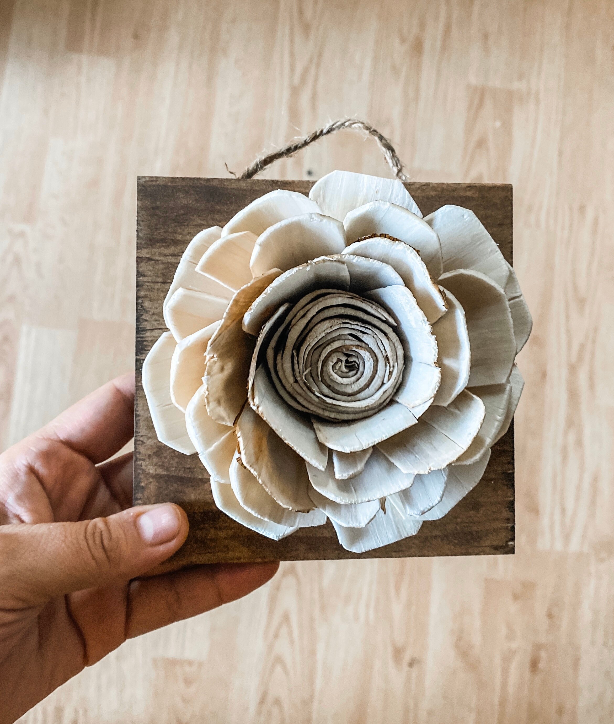 Wall Decor Flowers Lotus Sola Wood Flower Plaque of Rustic Etsy