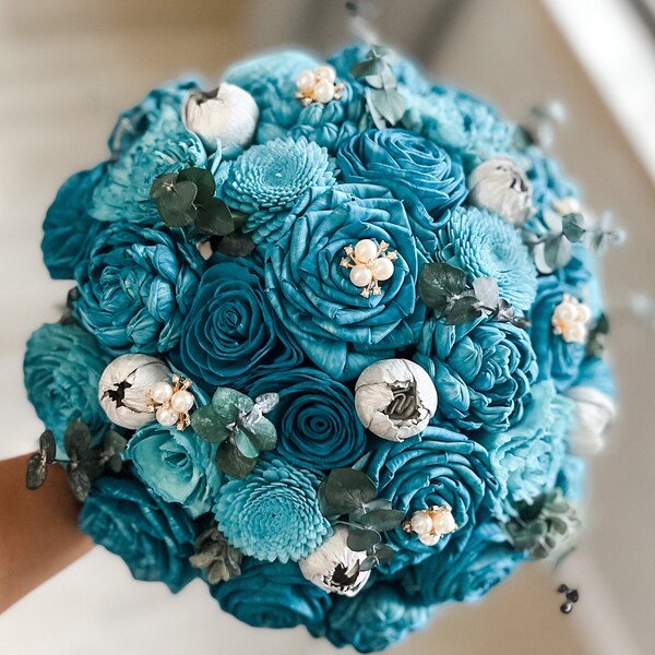 Teal Bouquet - Etsy