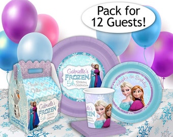Frozen Party, Princess Elsa & Anna, BASIC Party Bundle for 12 Guests