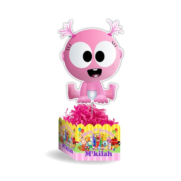 GaaGaa 1st Birthday Personalized Table Centerpiece for Girls BabyFirst TV