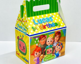 Dawei 12PC Cocomelon Party Popcorn Boxes,Candy Container for Birthday Theater Themed for Kids Cocomelon Themed Party