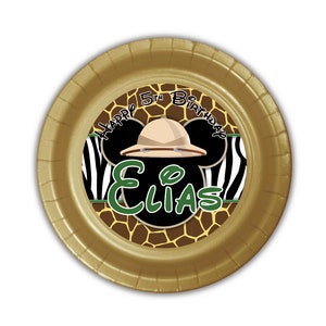 Mickey Mouse Jungle Safari Personalized Cake Plates, pack of 12