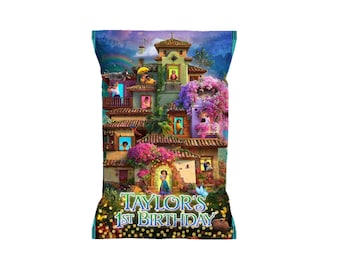 Encanto Mirabel Party Custom Chip Bags, Snack Bags, Pouches, SET of 12