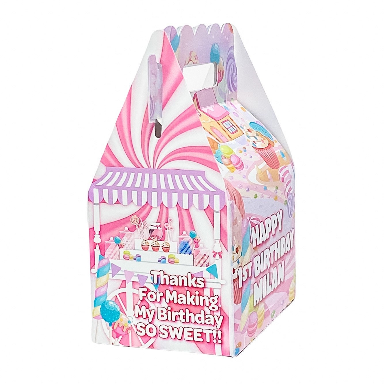 Personalized gable favor boxes - pack of 8