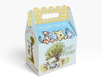 Winnie the Pooh "Pastels/Watercolor" Personalized Gable Favor Boxes, pack of 8