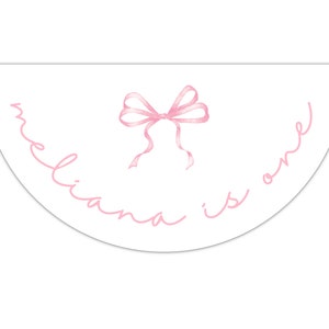 Delicate Bow, First birthday print Floor covering, backdrop, floor mat party background, party feature floor mat, custom theme floor welcome mat. We can create artwork to match your event and perfectly complete your beautiful backdrop feature.