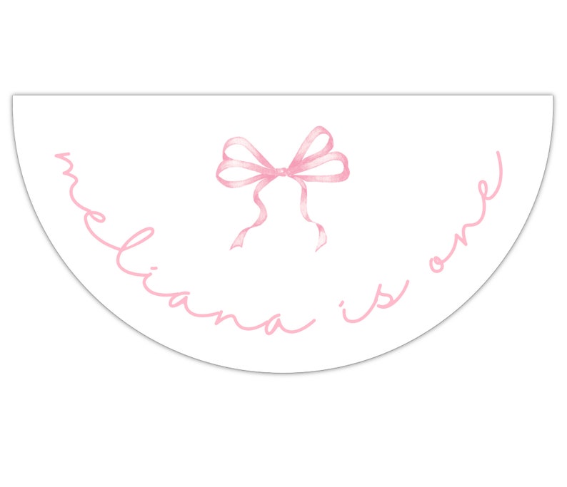 Delicate Bow, First birthday print Floor covering, backdrop, floor mat party background, party feature floor mat, custom theme floor welcome mat. We can create artwork to match your event and perfectly complete your beautiful backdrop feature.