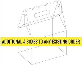 Gable favor boxes add four - add this listing to your cart for 4 additional boxes to any existing quantity of our gable favor boxes