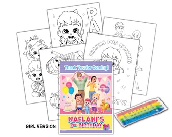 Bebefinn party favor, coloring book pages packs, 4 Guest Packs