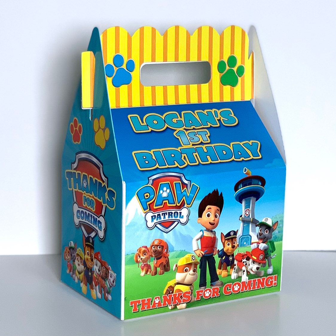 Paw Patrol Party Personalized Favor Boxes Pack of 8 Etsy
