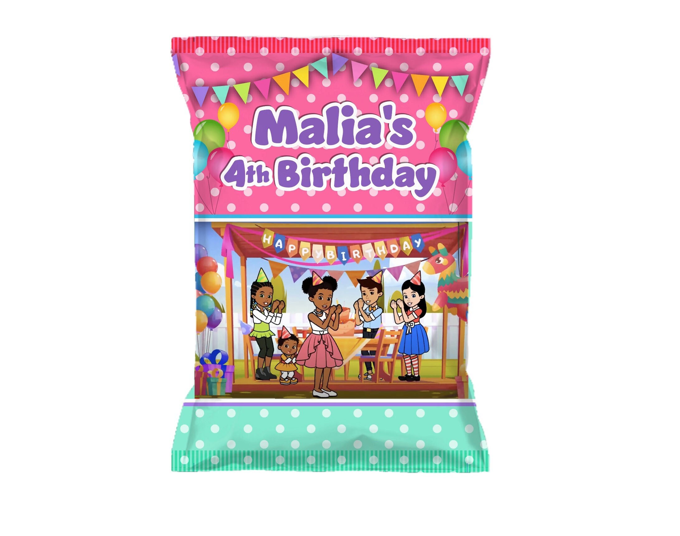 Gracie's Corner Party Custom Chip Bags Snack Bags Etsy