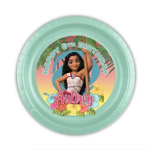 Moana 2 Personalized Cake Plates, 12 count