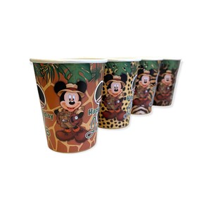 Mickey Mouse Safari Jungle Birthday Party, Personalized Party Cups, custom party cups, custom safari party