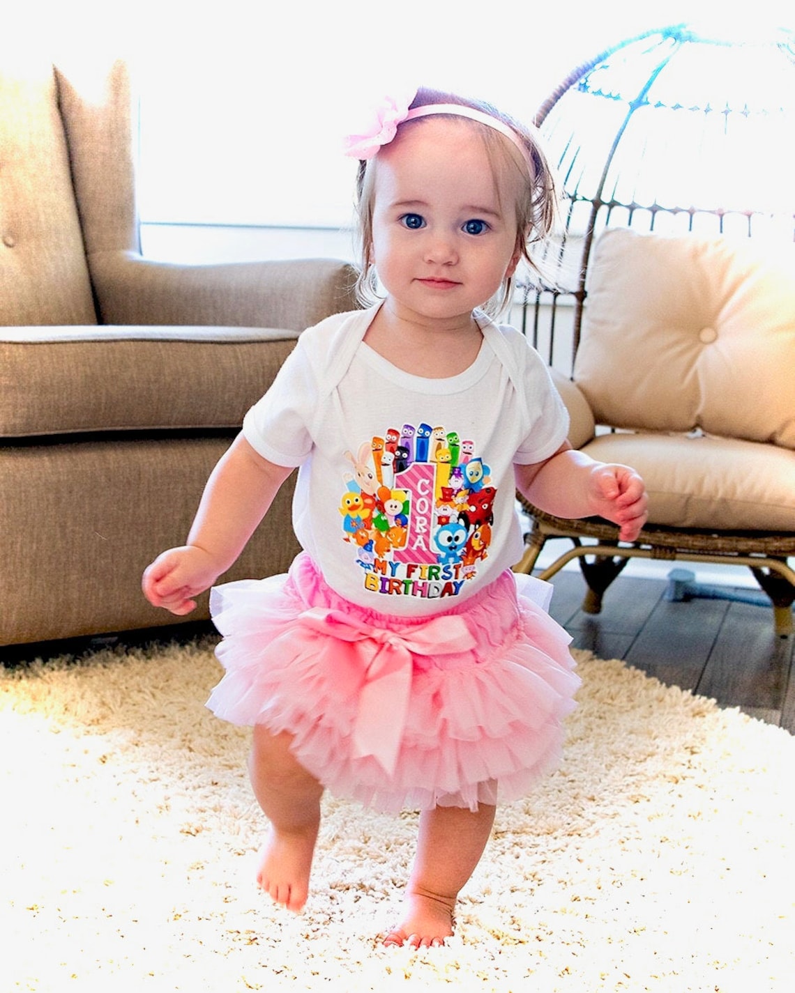 Babyfirst TV Birthday Girl Tutu Onesie Set Outfit for Birthday Etsy