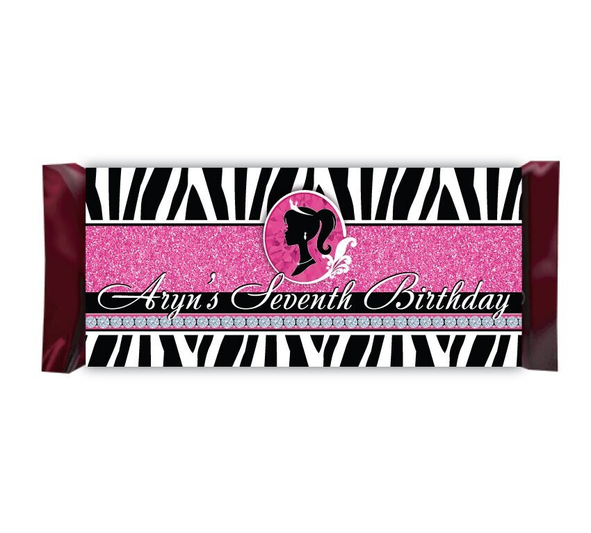 Chocolate Candy Bar Wrappers, Set of 12 Wraps Request Your Theme - Etsy