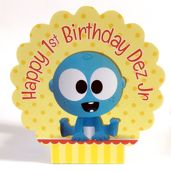 Googoo Babyfirst Tv Birthday Party Personalized Table Etsy