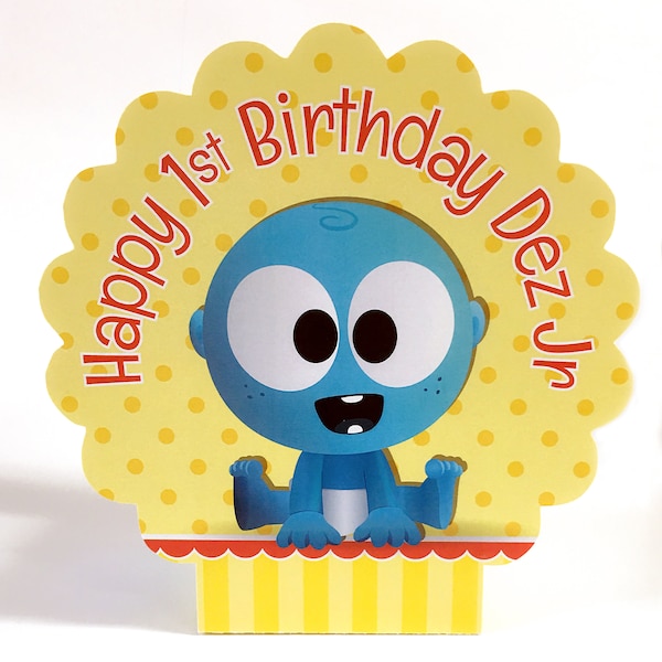 GooGoo BabyFirst TV Birthday Party Personalized Table Centerpiece SET of TWO